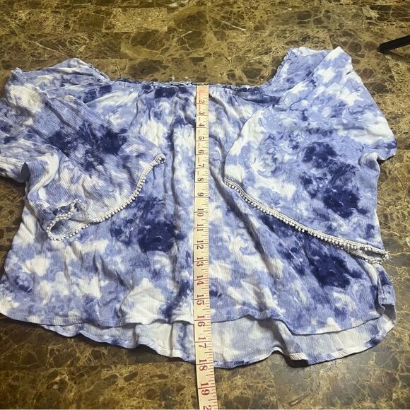 No Comment Off The Shoulder Top Size Large Tie Dye - Picture 5 of 11
